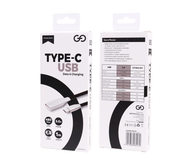 VIGGO DESIGN USB - USB-C 1m Czarny - 1457517 - zdjęcie 3